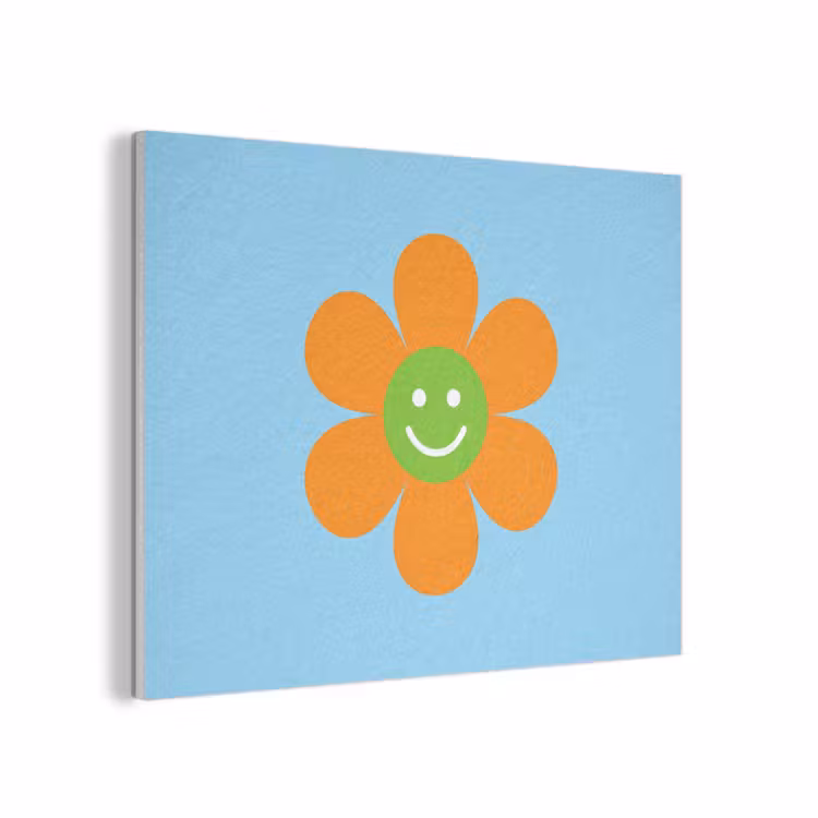 Bloem - Smiley - Kleurrijk PET vilt klein -3d