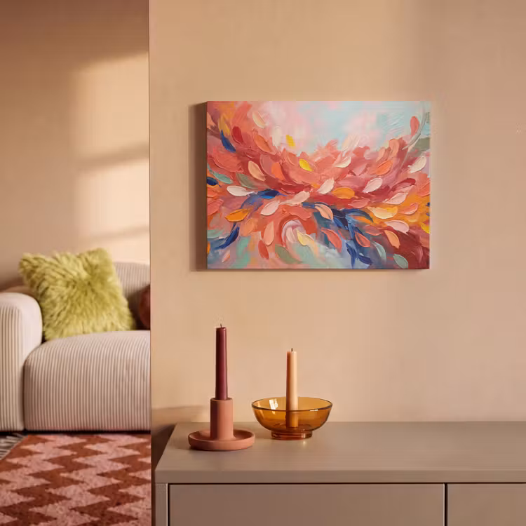 Bloemen - Abstract - Kunst - Modern PET vilt klein -sfeer1