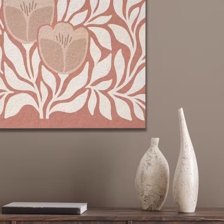 Bloemen - Abstract - Modern - Beige - Natuur PET vilt klein -sfeer6_closeup