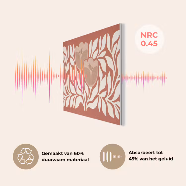 Bloemen - Abstract - Modern - Beige - Natuur PET vilt klein -USP_NL
