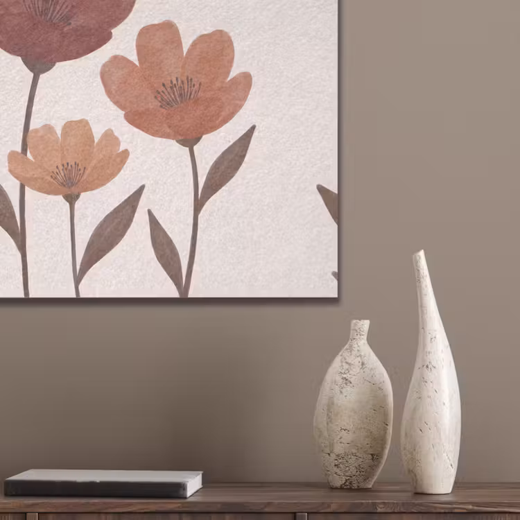 Bloemen - Abstract - Modern - Bruin - Decoratief PET vilt klein -sfeer6_closeup