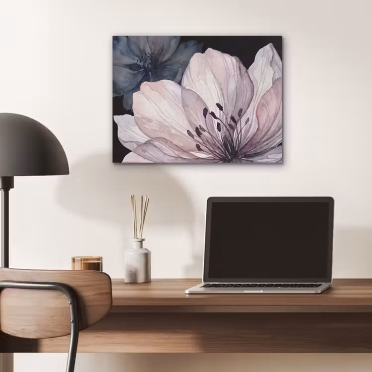 Bloemen - Aquarel - Modern - Roze - Donker PET vilt klein -sfeer5