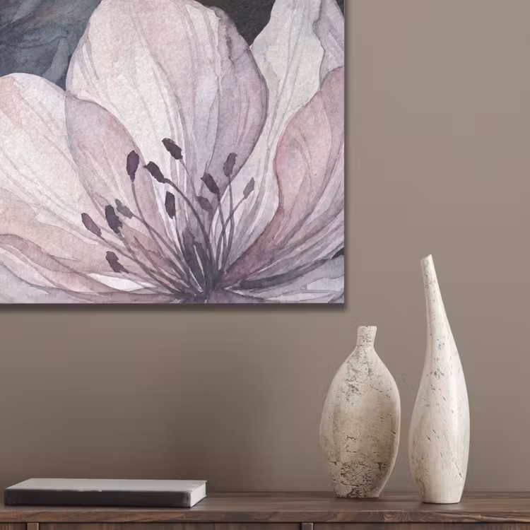 Bloemen - Aquarel - Modern - Roze - Donker PET vilt klein -sfeer6_closeup
