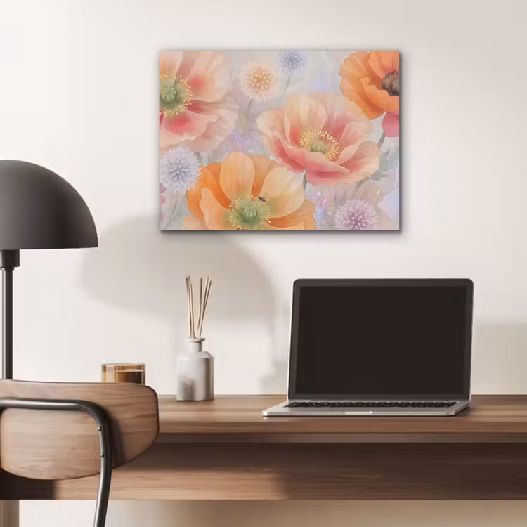 Bloemen - Aquarel - Natuur - Modern - Kleurrijk PET vilt klein -sfeer5