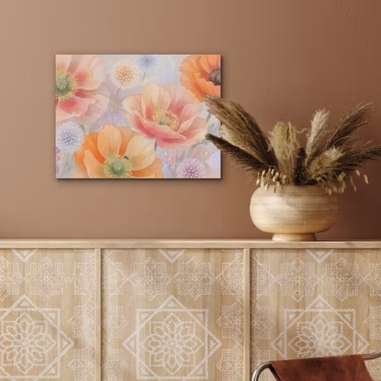 Bloemen - Aquarel - Natuur - Modern - Kleurrijk PET vilt klein -sfeer4