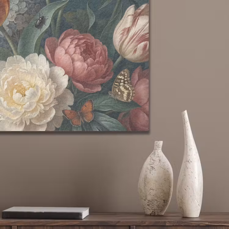 Bloemen - Boeket - Natuur - Klassiek - Donker PET vilt klein -sfeer6_closeup
