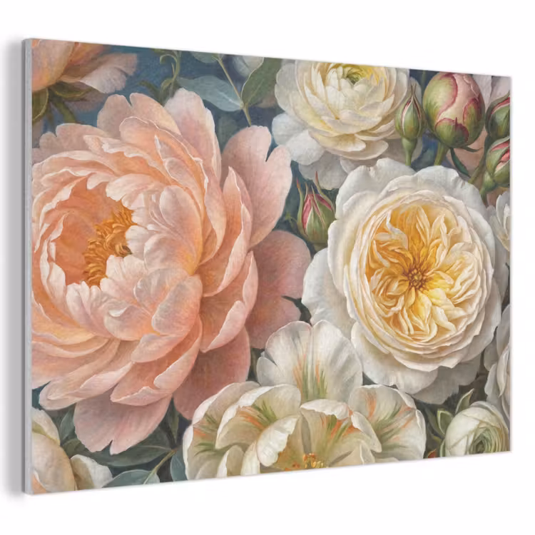 Bloemen - Boeket - Natuur - Klassiek - Kleurrijk PET vilt klein -3d