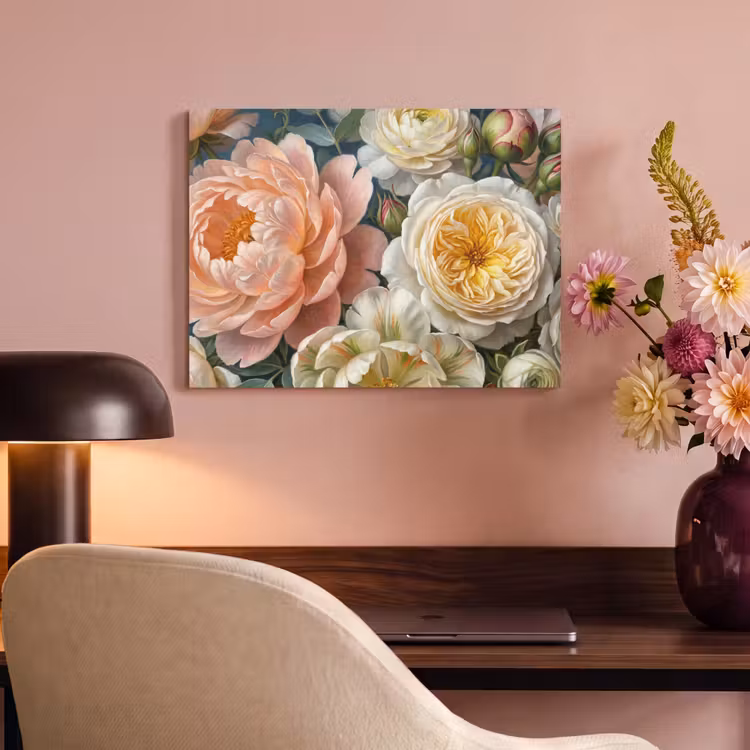 Bloemen - Boeket - Natuur - Klassiek - Kleurrijk PET vilt klein -sfeer3