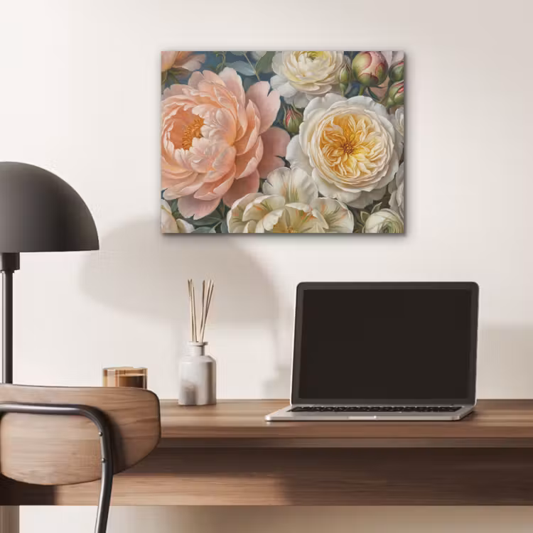 Bloemen - Boeket - Natuur - Klassiek - Kleurrijk PET vilt klein -sfeer5