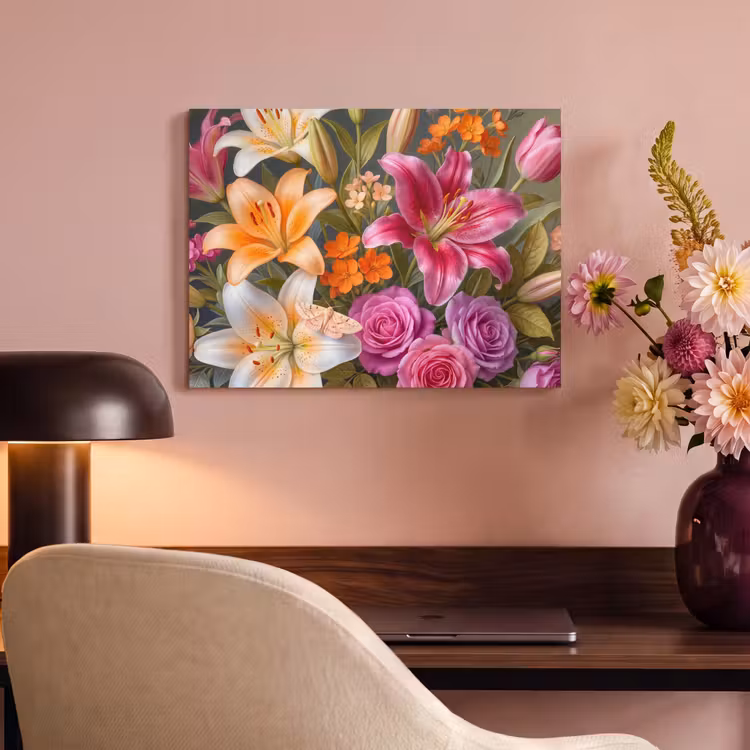Bloemen - Boeket - Natuur - Kleurrijk - Modern PET vilt klein -sfeer3