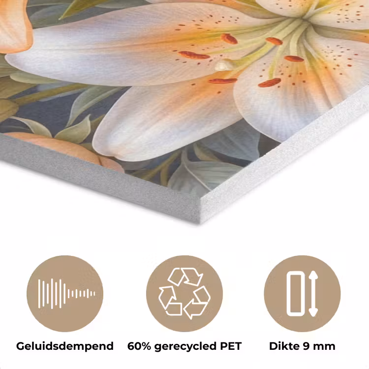 Bloemen - Boeket - Natuur - Kleurrijk - Modern PET vilt klein -closeup_NL