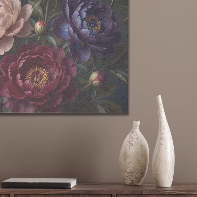 Bloemen - Boeket - Natuur - Modern - Donker PET vilt klein -sfeer6_closeup