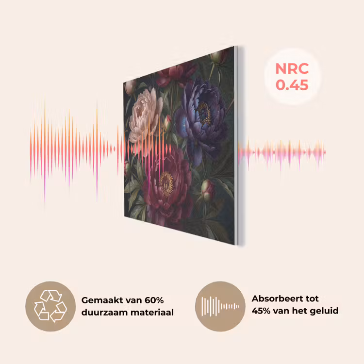 Bloemen - Boeket - Natuur - Modern - Donker PET vilt klein -USP_NL