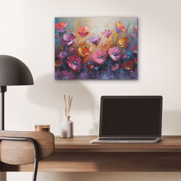 Bloemen - Botanisch - Kunst - Roze - Natuur PET vilt klein -sfeer5