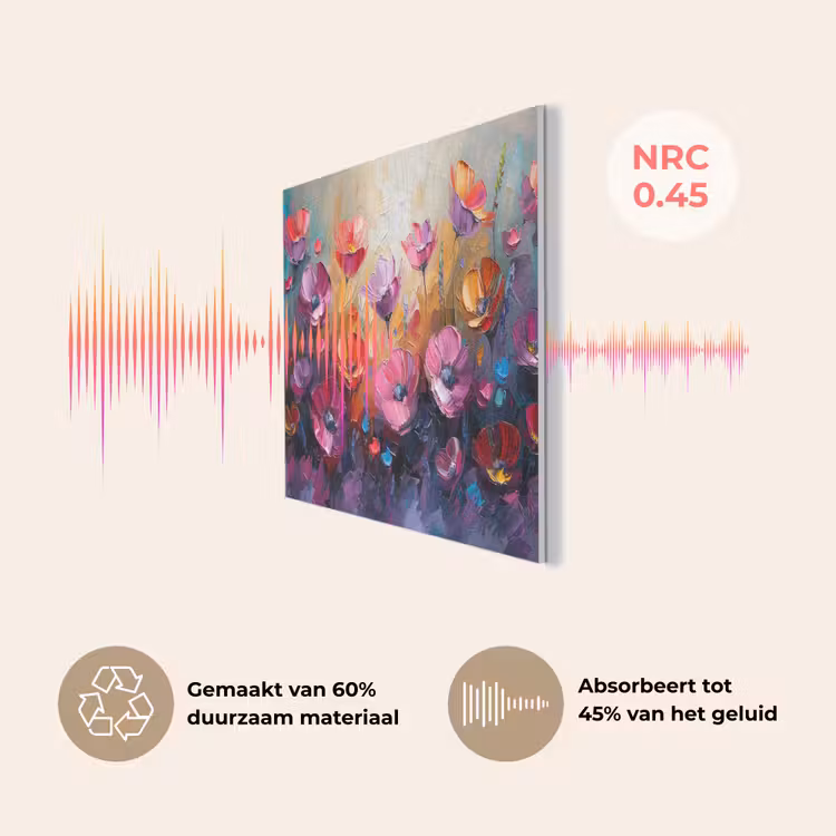 Bloemen - Botanisch - Kunst - Roze - Natuur PET vilt klein -USP_NL