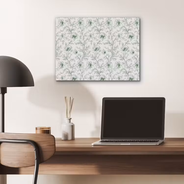 Bloemen - Getekend - Groen PET vilt klein 837 -sfeer5