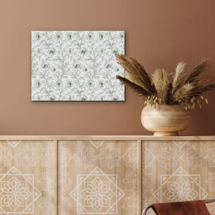 Bloemen - Getekend - Groen PET vilt klein 837 -sfeer4