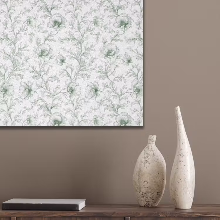 Bloemen - Getekend - Groen PET vilt klein 837 -sfeer6_closeup