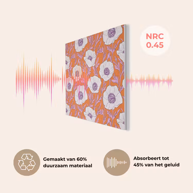 Bloemen - Grafisch - Oranje PET vilt klein 837 -USP_NL