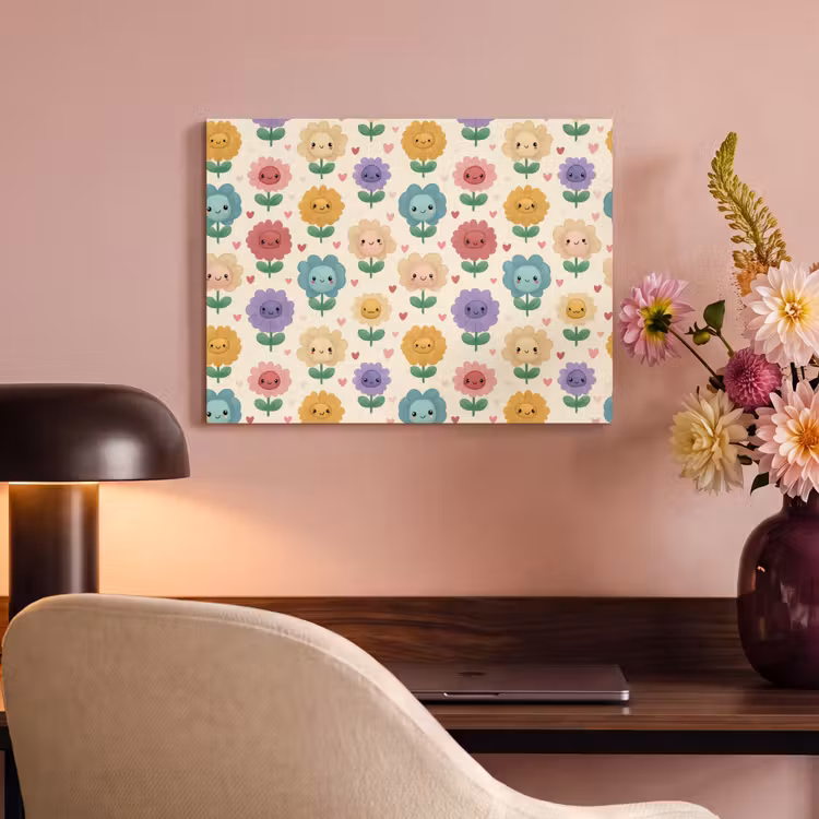 Bloemen - Hartjes - Kleurrijk PET vilt klein 837 -sfeer3