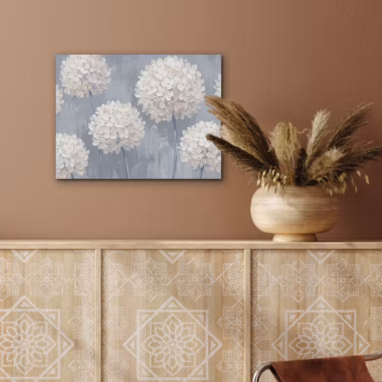 Bloemen - Illustratie - Blauw PET vilt klein -sfeer4