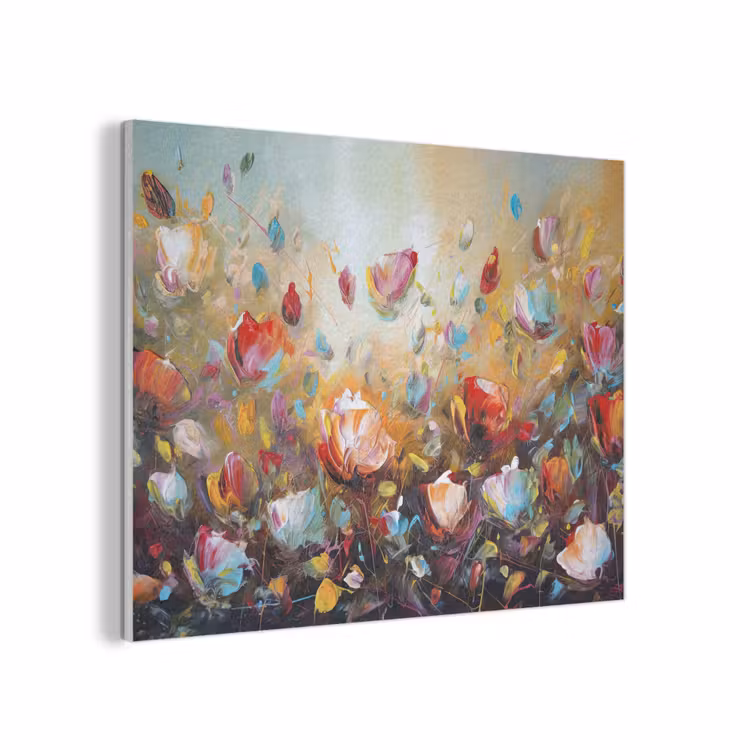 Bloemen - Kunst - Natuur - Olieverf PET vilt klein -3d