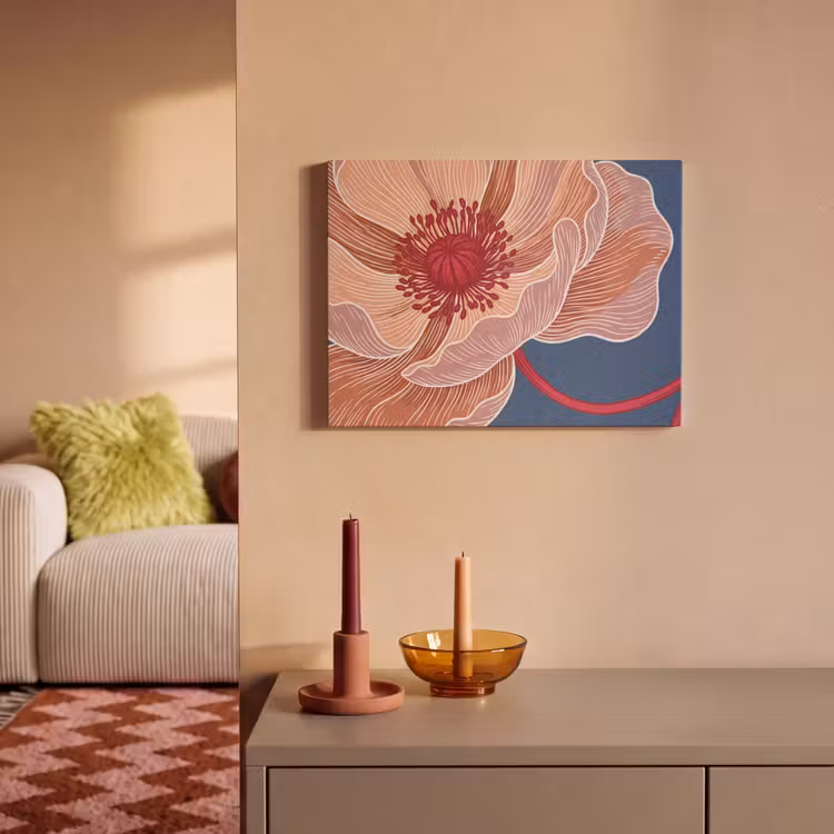 Akoestisch schilderij - Bloemen - Modern - Abstract - Bloemen - Modern - Abstract PET vilt klein