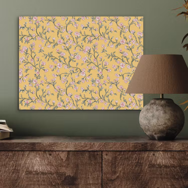 Bloemen - Motief - Geel PET vilt klein 837 -sfeer2