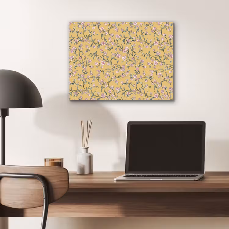 Bloemen - Motief - Geel PET vilt klein 837 -sfeer5