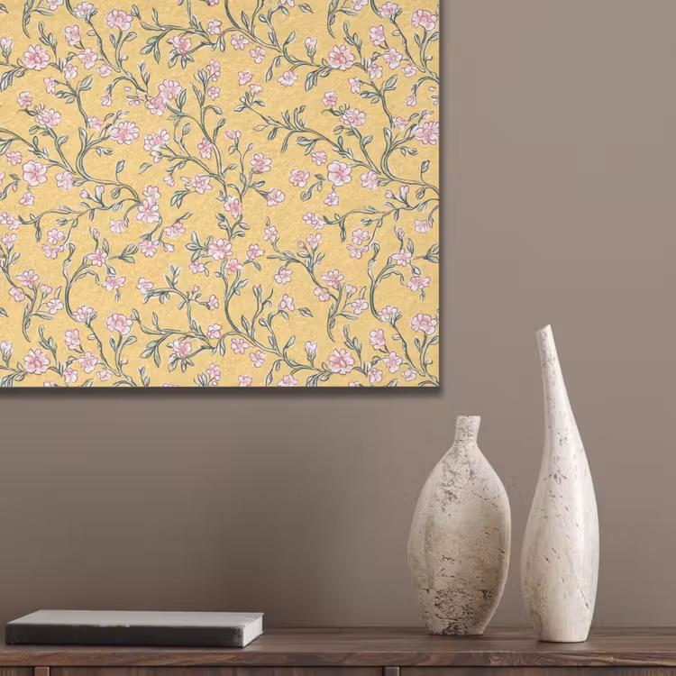 Bloemen - Motief - Geel PET vilt klein 837 -sfeer6_closeup