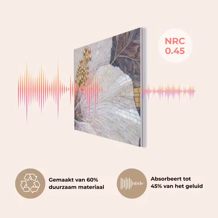 Bloemen - Mozaïek - Kunst - Modern - Goud PET vilt klein -USP_NL