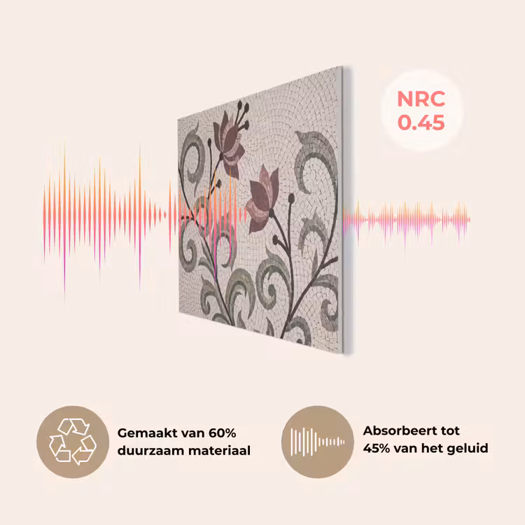 Bloemen - Mozaïek - Patroon - Abstract - Groen PET vilt klein -USP_NL