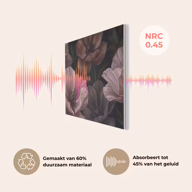 Bloemen - Natuur - Roze - Donker - Modern PET vilt klein -USP_NL