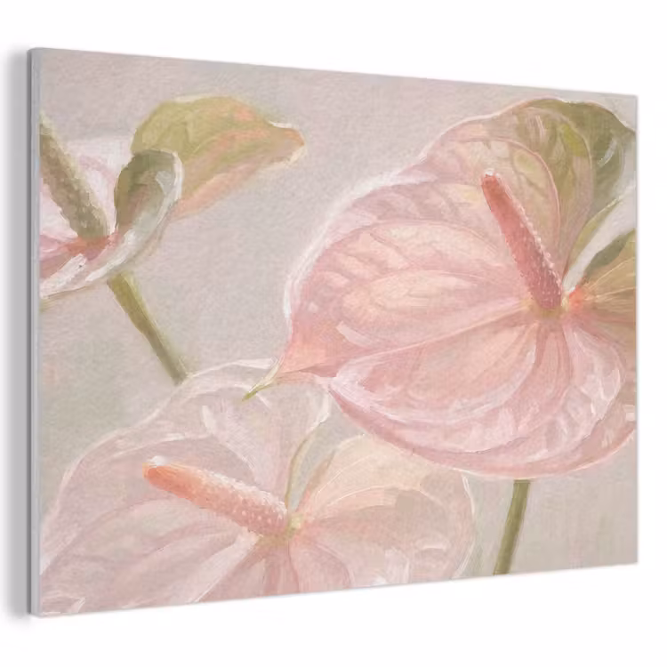 Bloemen - Pastel - Abstract - Natuur - Groen PET vilt klein -3d