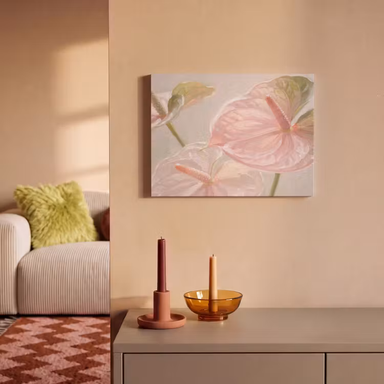Bloemen - Pastel - Abstract - Natuur - Groen PET vilt klein -sfeer1