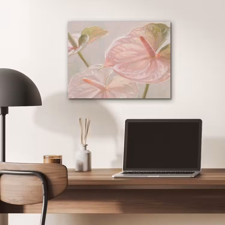 Bloemen - Pastel - Abstract - Natuur - Groen PET vilt klein -sfeer5