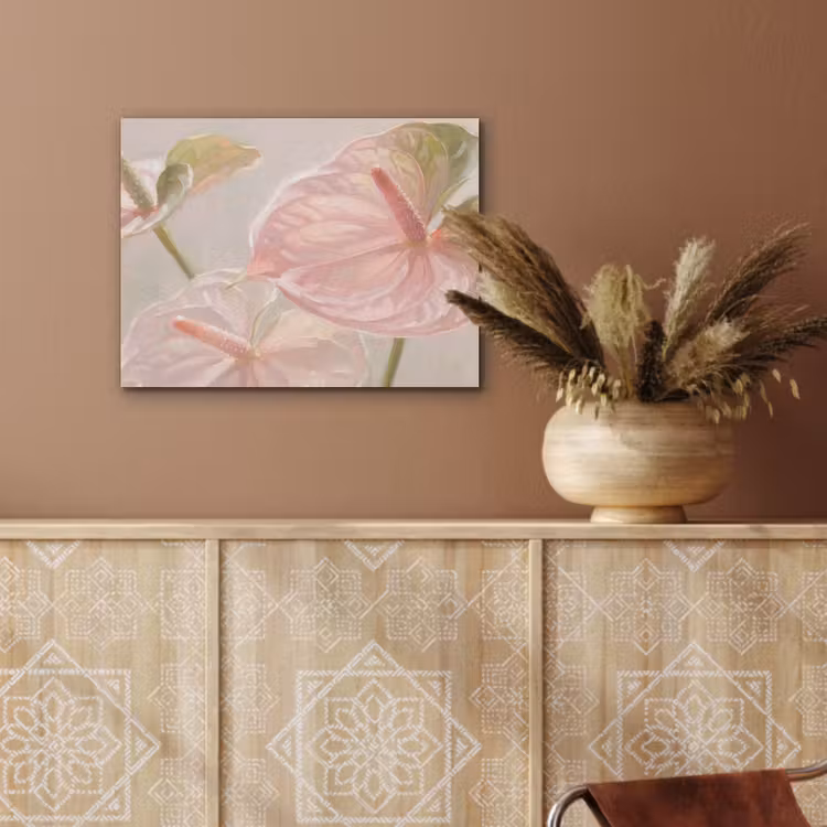 Bloemen - Pastel - Abstract - Natuur - Groen PET vilt klein -sfeer4