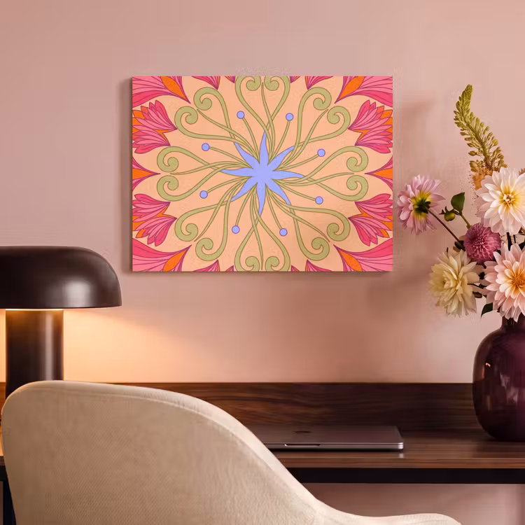 Bloemen - Patroon - Abstract - Roze - Decoratief PET vilt klein -sfeer3