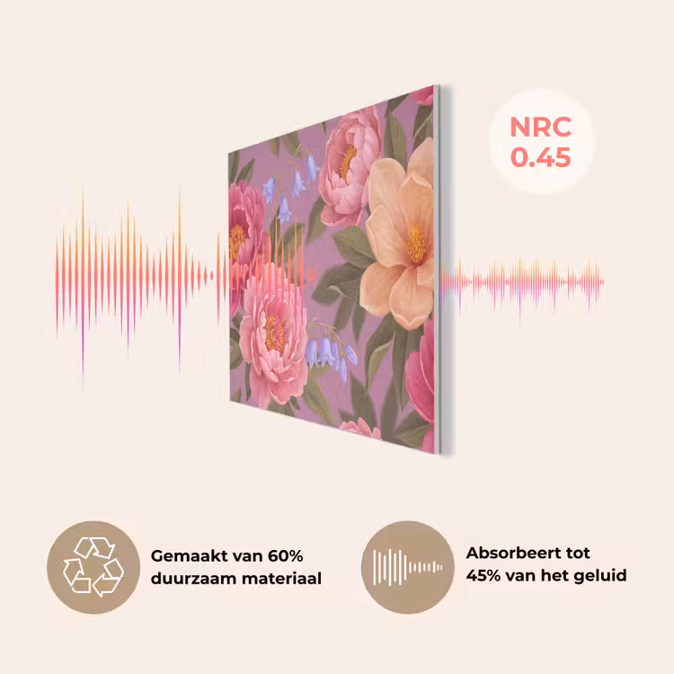 Bloemen - Patroon - Illustratie - Roze PET vilt klein -USP_NL