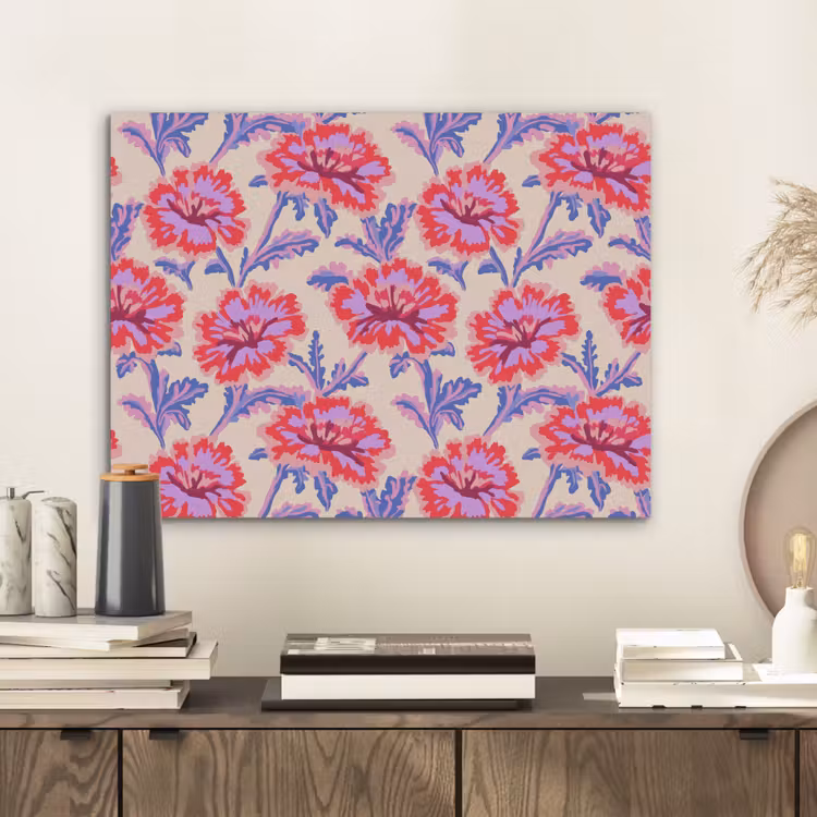 Bloemen - Patroon - Meerkleurig PET vilt klein 837 -sfeer1