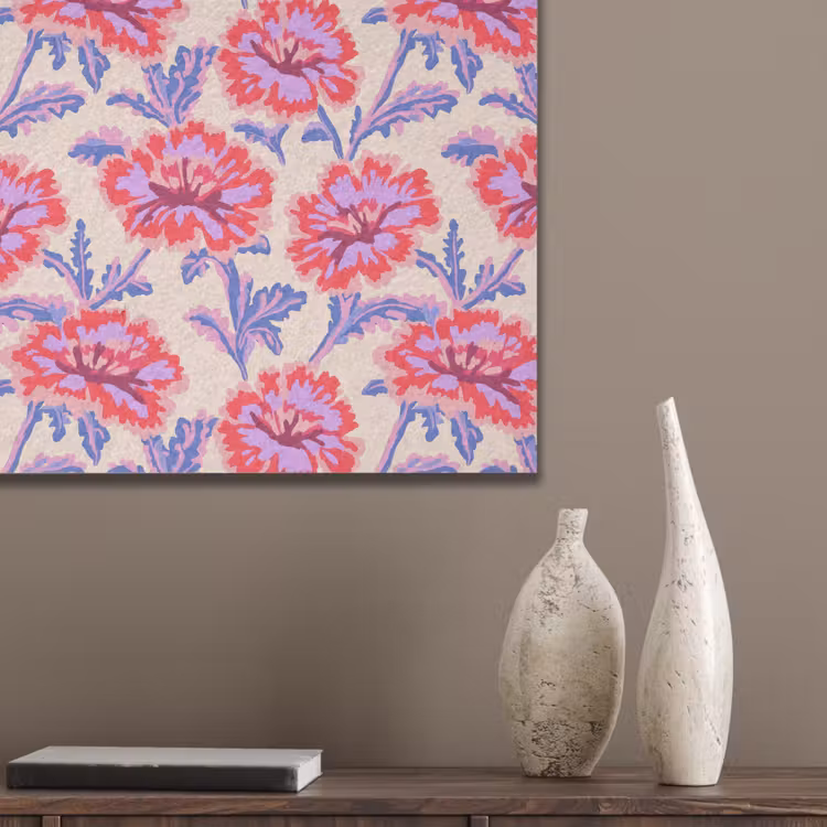Bloemen - Patroon - Meerkleurig PET vilt klein 837 -sfeer6_closeup