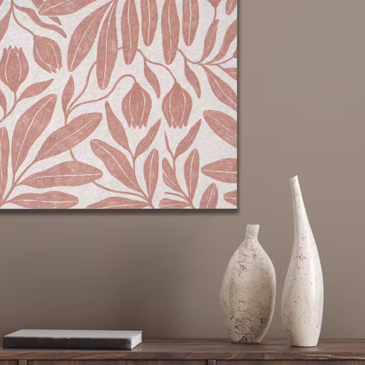 Bloemen - Patroon - Modern - Natuur - Bruin PET vilt klein -sfeer6_closeup
