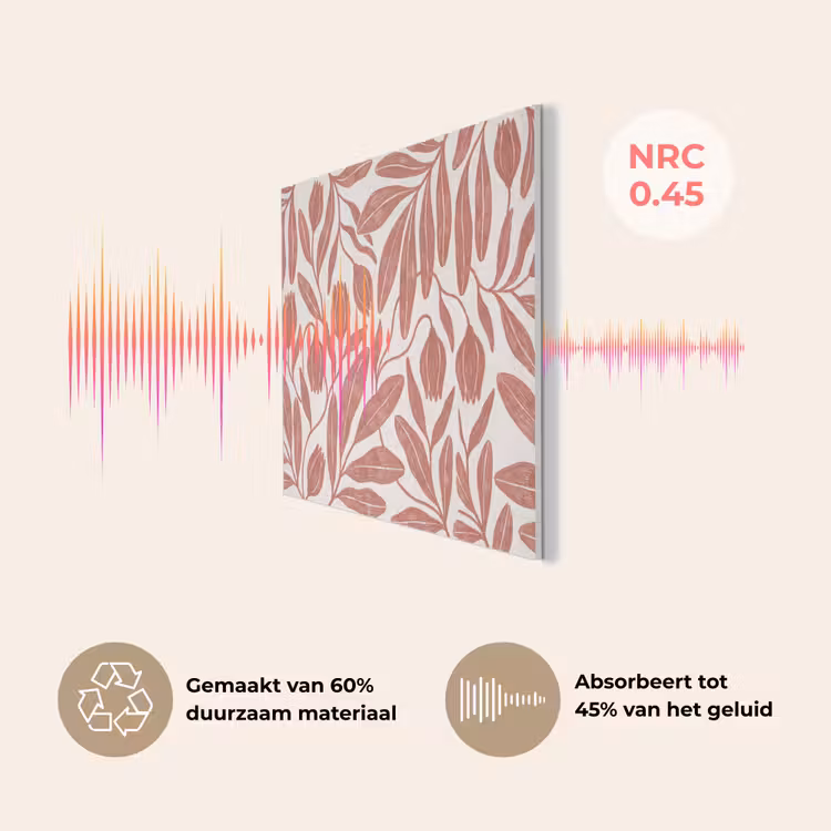 Bloemen - Patroon - Modern - Natuur - Bruin PET vilt klein -USP_NL