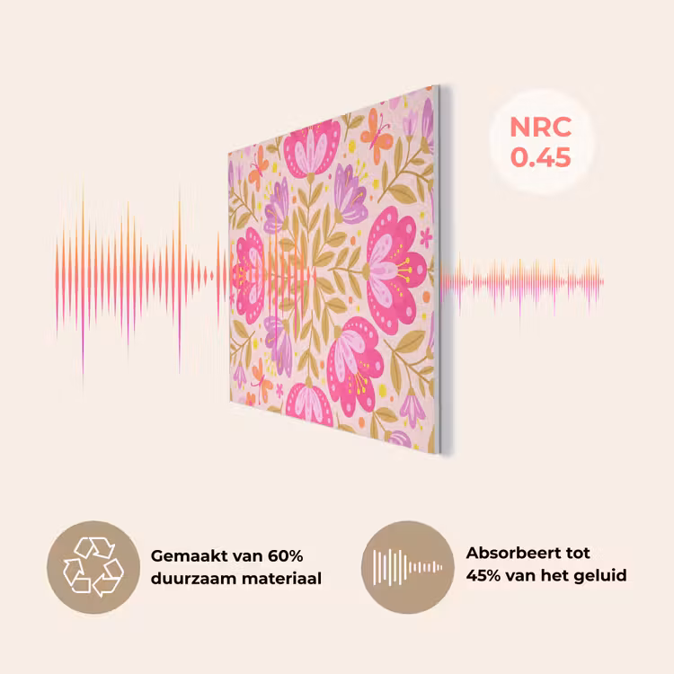 Bloemen - Patroon - Natuur - Abstract - Roze PET vilt klein -USP_NL