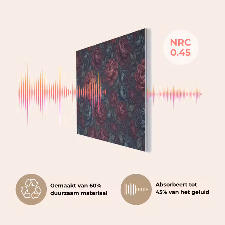 Bloemen - Patroon - Natuur - Klassiek - Donker PET vilt klein -USP_NL