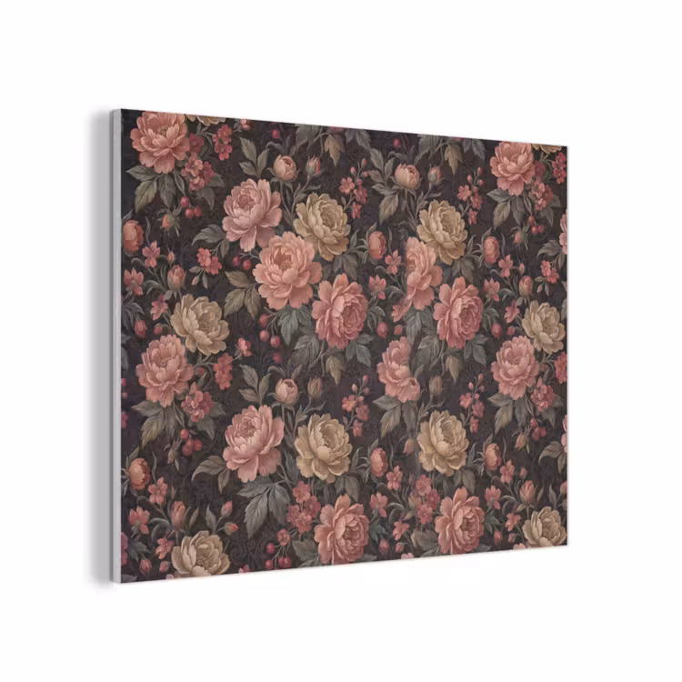 Bloemen - Patroon - Natuur - Vintage - Roze PET vilt klein -3d