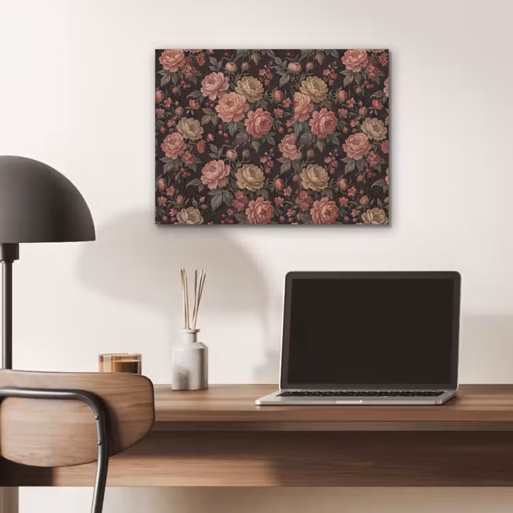 Bloemen - Patroon - Natuur - Vintage - Roze PET vilt klein -sfeer5