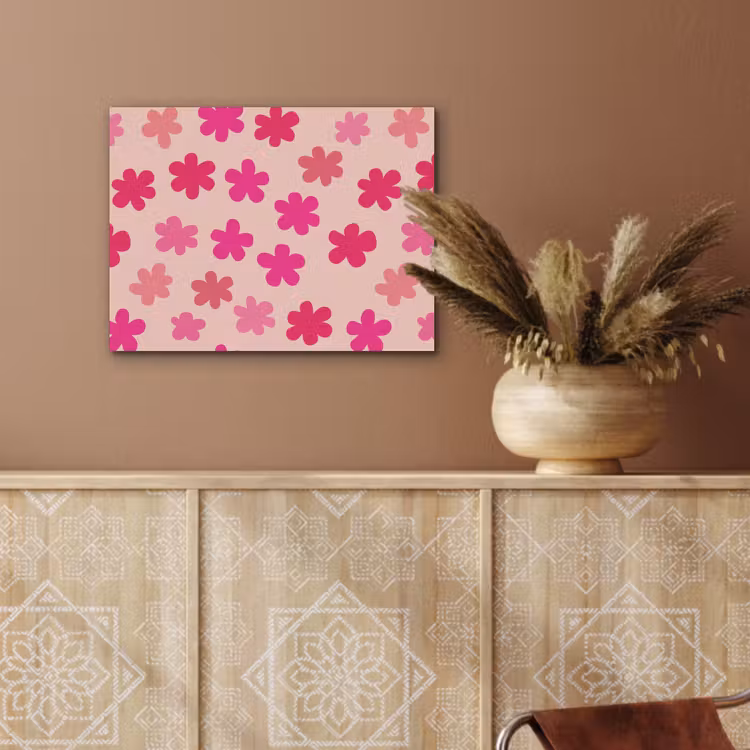 Bloemen - Patroon - Roze PET vilt klein -sfeer4