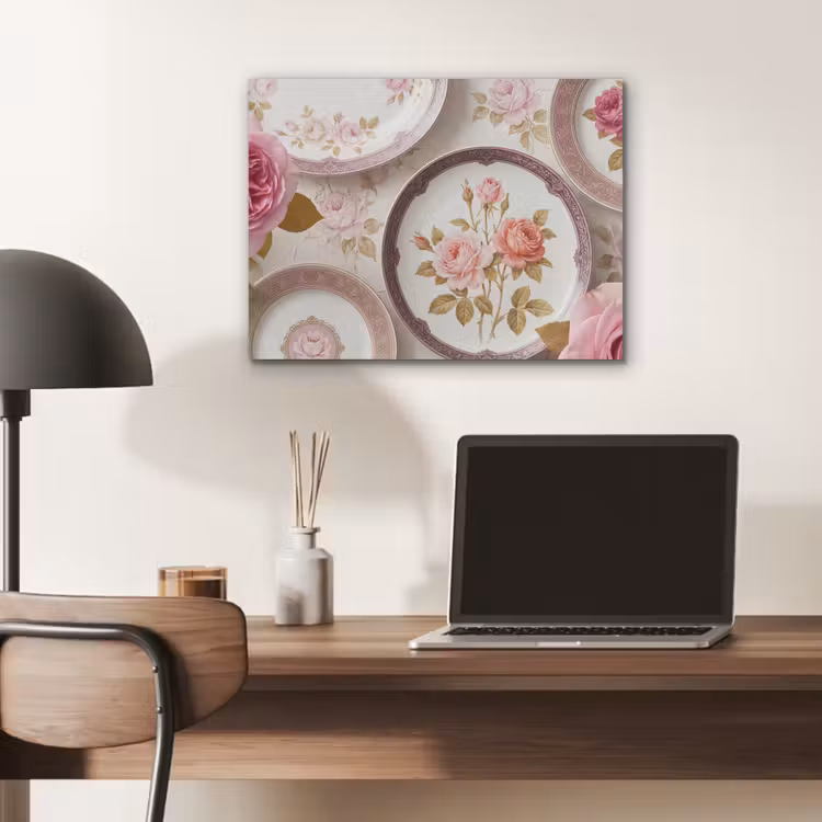 Bloemen - Patroon - Vintage - Roze - Decoratie PET vilt klein -sfeer5