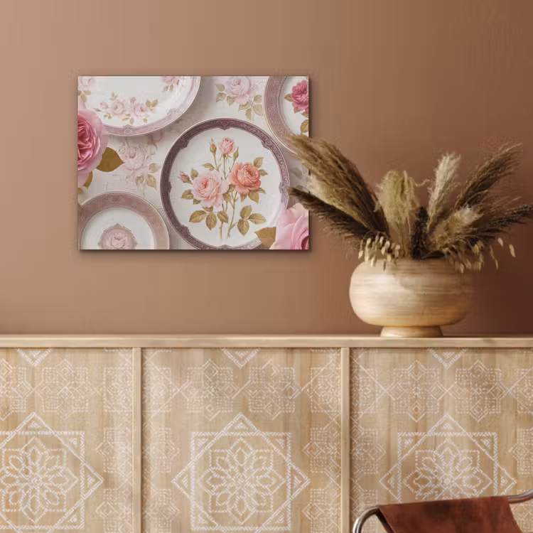 Bloemen - Patroon - Vintage - Roze - Decoratie PET vilt klein -sfeer4